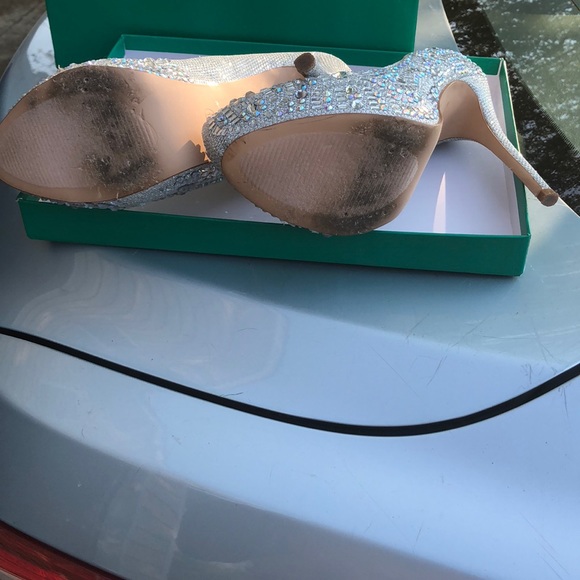 Silver Rhinestone Pumps - Picture 2 of 4